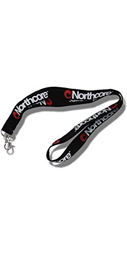 Northcore Surf- und Wassersport-Zubehör - Schlüsselband - Schwarzes Schlüsselband Logo - Stahlclip von Northcore