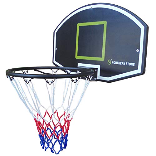 NORTHERN STONE Basketballkorb-Rückwand-Set zur Wandmontage für draußen und drinnen von Northern Stone