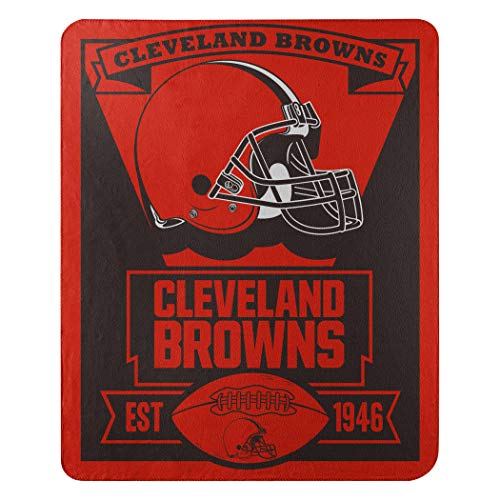 Northwest NFL Cleveland Browns Marque New Logo bedruckter Fleece-Überwurf, 127 x 152,4 cm, Braun von Northwest
