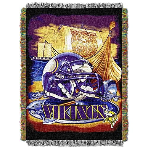 Northwest NFL Minnesota Vikings Unisex-Erwachsene, gewebte Tapisserie-Überwurfdecke, 121,9 x 152,4 cm, Home Field Advantage von Northwest