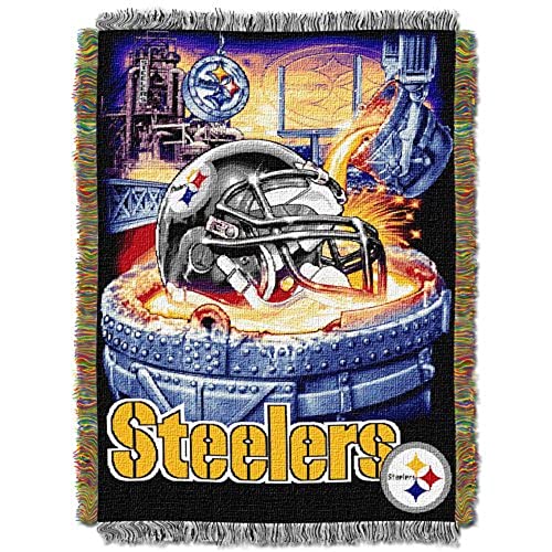 Northwest NFL Pittsburgh Steelers Unisex-Erwachsene, gewebte Tapisserie-Überwurfdecke, 121,9 x 152,4 cm, Home Field Advantage von Northwest