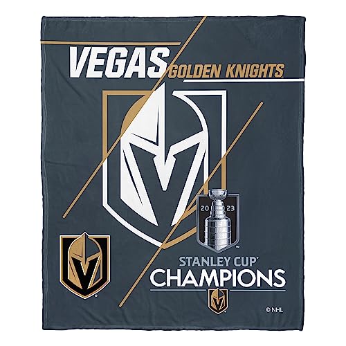 Northwest NHL Vegas Golden Knights 2023 NHL Stanley Cup Champions Silk Touch Überwurfdecke, 127 x 152,4 cm, Trick Play von Northwest