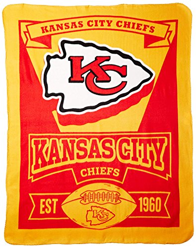 Northwest Unisex-Erwachsene 031 Marque Fleecedecke NFL Kansas City Chiefs bedruckter Fleece-Überwurf, 127 x 152,4 cm, Festzelt, 50" x 60" von Northwest
