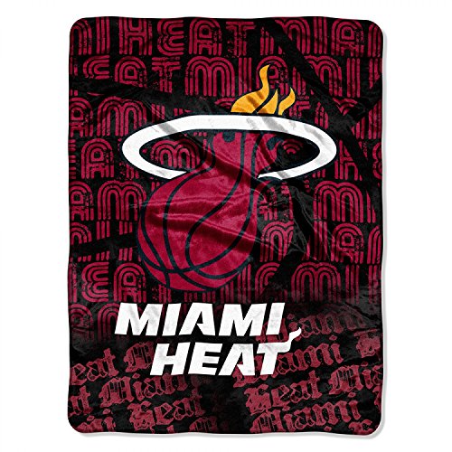 The Northwest Company Offiziell lizenzierte NBA Miami Heat Redux Micro Raschel Überwurfdecke, 116,8 x 152,4 cm, Mehrfarbig von Northwest