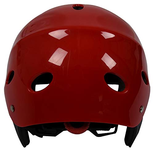Nudeg Sicherheits Schutz Helm 11 Atemlöcher Für Wassersport Kajak Paddel Boot - Rot von Nudeg