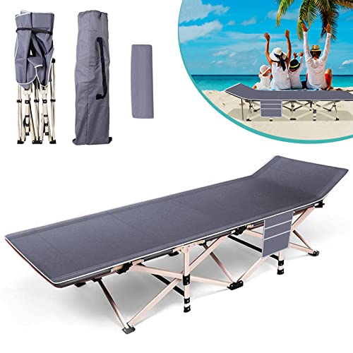 Nukdey Feldbett Klappbar-Klappbett|Campingbetten für Erwachsene|Zehn-Bein-Strandbett mit Kissen und Seitentasche|Maximale Belastung 150kg/330lbs|Ideal für Büro Zuhause Strandparty Camping von Nukdey