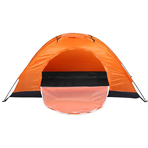 Nunafey EIN-Personen-Zelt, Kuppelzelte für Camping, wasserdichtes Outdoor-Zelt Rucksackzelt Leichte Zelte zum Wandern Angeln Klettern(Orange) von Nunafey