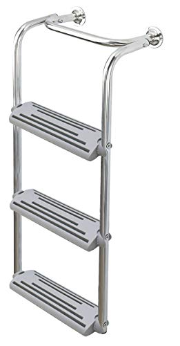 3 Stufen 90°-180° Badeleiter Leiter klappbar Edelstahl Kunststoff von Nuova Rade
