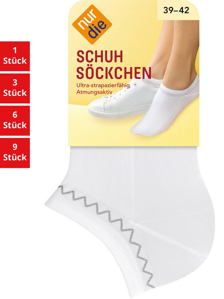 Nur Die Füßlinge Schuhsöckchen Damen (1er/3er/6er/9er Pack, 1-Paar) sneaker-socken strumpf strümpfe von Nur Die
