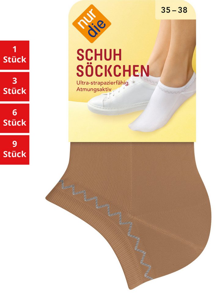 Nur Die Füßlinge Schuhsöckchen Damen (1er/3er/6er/9er Pack, 1-Paar) sneaker-socken strumpf strümpfe von Nur Die