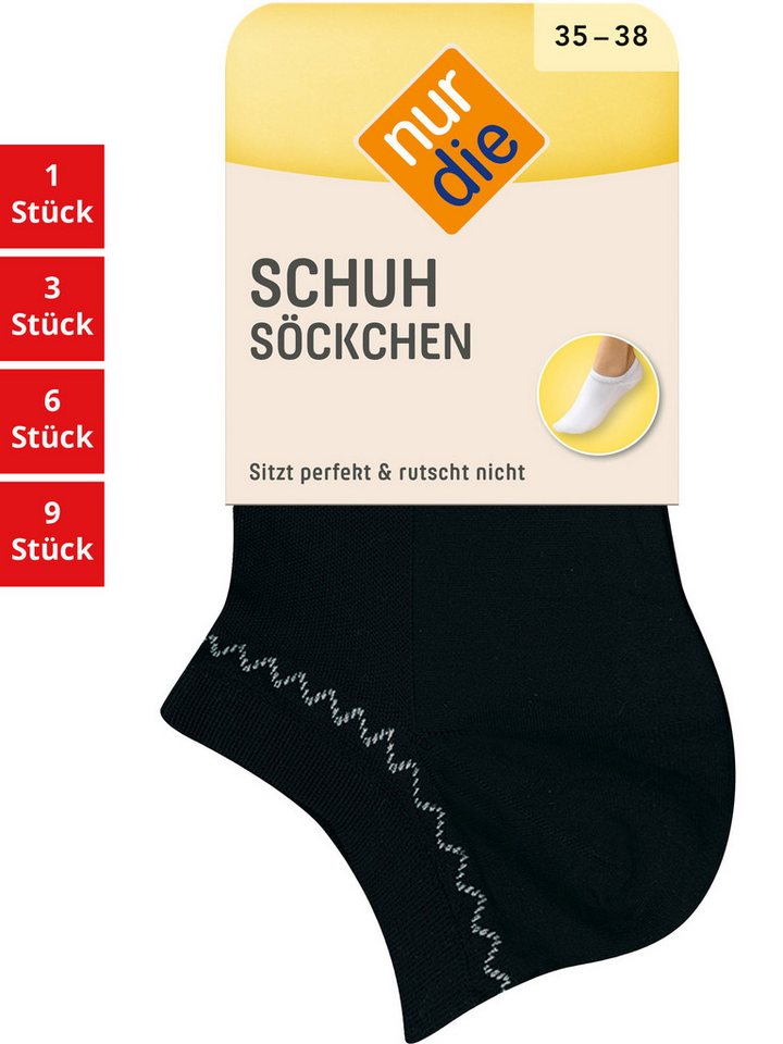 Nur Die Füßlinge Schuhsöckchen Damen (1er/3er/6er/9er Pack, 3-Paar) sneaker-socken strumpf strümpfe von Nur Die