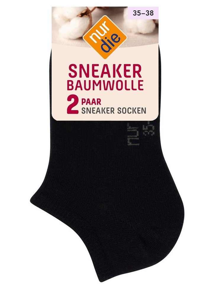 Nur Die Sneakersocken 2er-Pack Baumwolle (2-Paar) von Nur Die