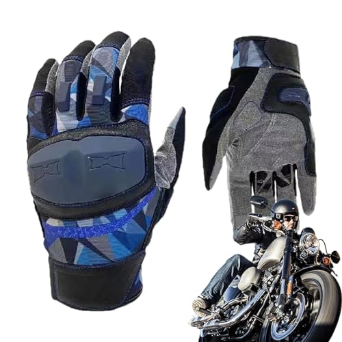 Motorrad Reithandschuhe - Fahrradhandschuhe Motorradhandschuhe | Vollfinger Fahrradhandschuhe Motocross Handschuhe, rutschfeste Reithandschuhe mit Touchscreen für Laufen Radfahren von Nuyhgtr