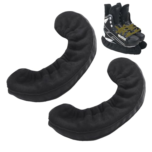 NyxSeat 1 Paar Kufenschutz Schlittschuhe, Mikrofaser, rutschfeste Schutzhülle, Schlittschuhschutz, Schlittschuhzubehör, Schlittschuhe für Eiskunstlauf und Kinder (schwarz) von NyxSeat