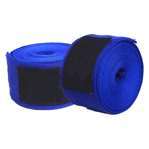NyxSeat 2 Boxbandagen, Hochelastische Handbandagen, Handschlaufen Mit Daumenschlaufen, Feste Stoffbandagen, Blaue Sporthandschlaufen, Geeignet Für Boxhallen Und Taekwondo-Studios von NyxSeat