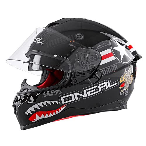 O'NEAL | Motorradhelm | Enduro Adventure Street | ABS-Schale, integrierte Sonnenblende | Challenger Helmet Wingman | Erwachsene | Schwarz | Größe S von O'NEAL