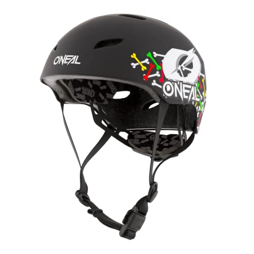 O'NEAL | Mountainbike-Helm | Kinder | Enduro All-Mountain | ABS Schale, Fidlock Magnetverschluss, große Ventilationsöffnungen | Dirt Lid Helmet Youth Skulls | Schwarz Multi | Größe L von O'NEAL