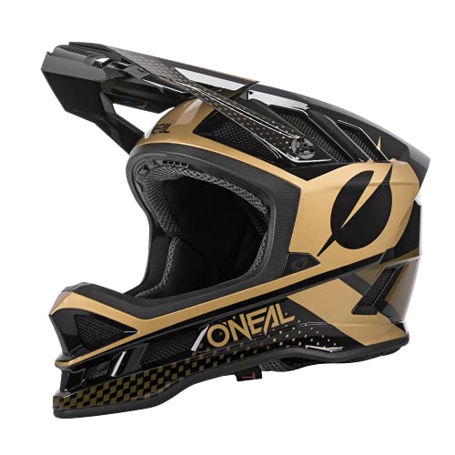 O'NEAL | Ersatzschirm Fahrrad-Helm | Mountainbike MTB | Ersatzschirm für den Blade Helmet Polyacrylite Delta V.22 | Visor Blade Helmet Polyacrylite Delta V.22 | Erwachsene | Schwarz Gold von O'NEAL