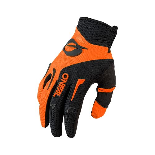 O'NEAL | Fahrrad- & Motocross Handschuh | Kinder | MX MTB DH FR Downhill Freeride | Langlebige, Flexible Materialien, belüftete Handinnenfäche | Element Youth Glove | Schwarz Neon-Orange | Größe L von O'NEAL