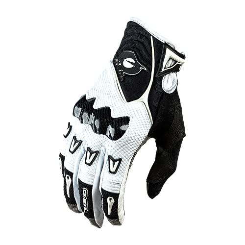 O'NEAL | Fahrrad- & Motocross-Handschuhe | MX MTB DH FR Downhill Freeride | 4-Wege-Stretch, Karbon-Knöchelschutz, Silikonbeschichtet | Butch Carbon Glove | Erwachsene | Weiß Schwarz | Größe XXL von O'NEAL