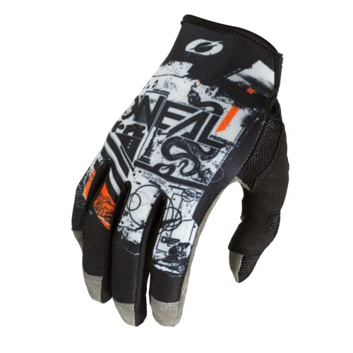 O'NEAL | Fahrrad- & Motocross-Handschuhe | MX MTB DH FR Downhill Freeride | Langlebige, Flexible Materialien, belüftete Nanofront-Handpartie | Mayhem Glove Scarz V.22 | Schwarz Grau Orange | XL von O'NEAL
