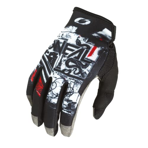 O'NEAL | Fahrrad- & Motocross-Handschuhe | MX MTB DH FR Downhill Freeride | Langlebige, Flexible Materialien, belüftete Nanofront-Handpartie | Mayhem Glove Scarz V.22 | Schwarz Weiß Rot | XL von O'NEAL