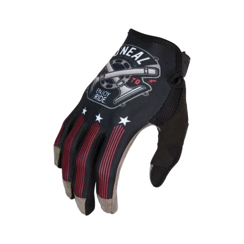 O'NEAL | Fahrrad- & Motocross-Handschuhe | MX MTB DH FR | Langlebige, Flexible Materialien, belüftete Handoberseite | Mayhem Glove Piston V.23 | Erwachsene | Schwarz Weiß Rot | Größe S von O'NEAL