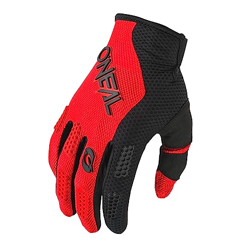 O'NEAL | Fahrrad- & Motocross-Handschuhe | MX MTB FR Downhill | Passform, Luftdurchlässiges Material | Element Glove RACEWEAR V.24 | Erwachsene | Schwarz Rot | Größe S von O'NEAL