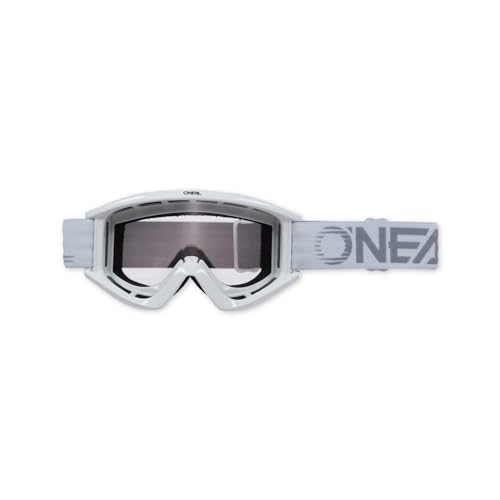 O'NEAL Motocross Brille Fahrradbrille Herren Damen B-Zero Goggle I MX MTB DH FR I Motorradbrille 100% UV-Schutz I Schlag & kratzfestes Glas I Weiß I Größe One Size von O'NEAL