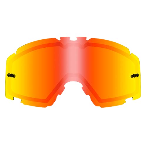 O'NEAL | Motocross-Brillen-Ersatzteile | Motorrad Enduro | Doppel-Linse für maximale Lichtdurchlässigkeit, 1,2 mm Linse mit 100% UV Schutz | B-30 Goggle Spare Double Lens | Radium Rot | One Size von O'NEAL
