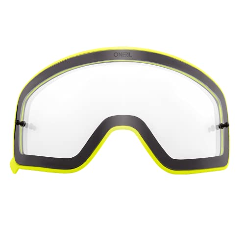 O'NEAL | Motocross-Brillen-Ersatzteile | Motorrad Enduro | Magnet-Linse aus Polycarbonat, Hochwertige und schlagfeste Linse mit 100% UV Schutz | B 50 Goggle Yellow Spare Leans Clean | Gelb von O'NEAL