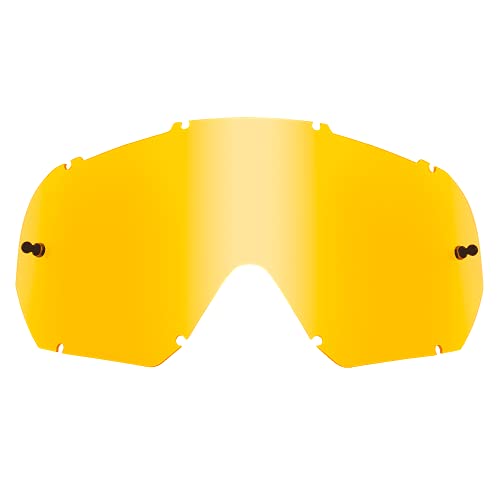 O'NEAL | Motocross-Brillen-Ersatzteile | Motorrad Enduro | Maximale Lichtdurchlässigkeit bei allen Bedingungen, 1,2 mm starke Linse mit 100% UV Schutz | B-10 Goggle Spare Lens | Gelb | One Size von O'NEAL
