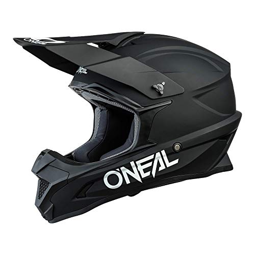 O'NEAL | Motocross-Helm | Kinder | MX Enduro | ABS-Schale, Lüftungsöffnungen für optimale Belüftung & Kühlung | 1SRS Youth Helmet SOLID | Schwarz | Größe L (51/52 cm) von O'NEAL