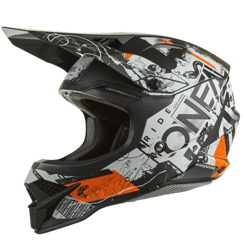 O'NEAL | Motocross-Helm | MX Enduro | ABS-Schale, Lüftungsöffnungen für optimale Kühlung | 3SRS Helmet SCARZ V.23 | Erwachsene | Weiß | Größe S (55/56 cm) von O'NEAL