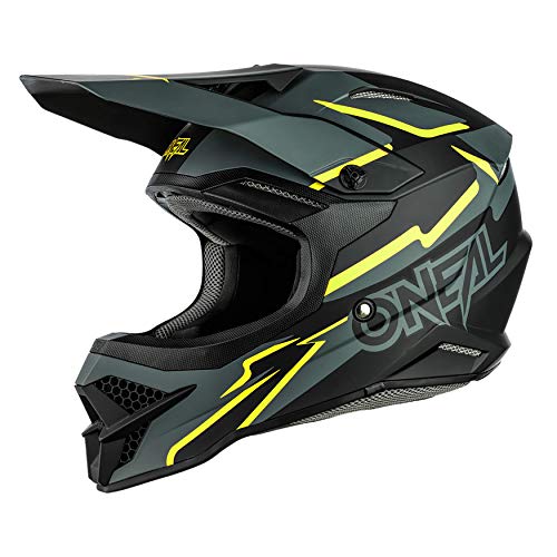 O'NEAL | Motocross-Helm | MX Enduro | ABS-Schale, Lüftungsöffnungen für optimale Belüftung & Kühlung | 3SRS Helmet Voltage | Erwachsene | Schwarz Neon-Gelb | Größe S von O'NEAL