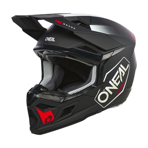 O'NEAL | Motocross-Helm | MX Enduro | ABS-Schale, Lüftungsöffnungen für optimale Kühlung | 3SRS Helmet HEXX V.24 | Erwachsene | Schwarz Weiß Rot | Größe S von O'NEAL