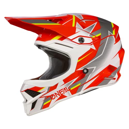O'NEAL | Motocross-Helm | MX Enduro | ABS-Schale, Lüftungsöffnungen für optimale Kühlung | 3SRS Helmet Ride V.23 | Erwachsene | Rot Weiß | Größe M (57/58 cm) von O'NEAL