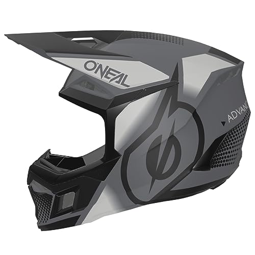 O'NEAL | Motocross-Helm | MX Enduro | ABS-Schale, Lüftungsöffnungen für optimale Kühlung | 3SRS Helmet Vision V.24 | Erwachsene | Schwarz Grau | Größe L von O'NEAL
