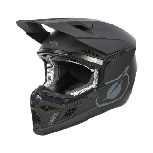 O'NEAL | Motocross-Helm | MX Enduro | ABS-Schale, Lüftungsöffnungen für optimale Kühlung | 3SRS Youth Helmet SOLID V.24 | Jugendliche | Schwarz | Größe L von O'NEAL