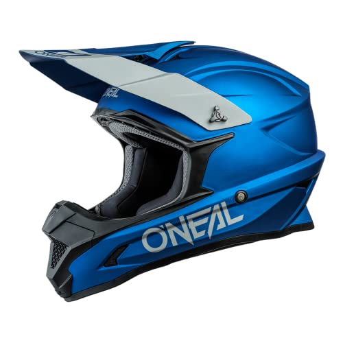 O'NEAL | Motocross-Helm | MX Enduro Motorrad | ABS-Schale, , Lüftungsöffnungen für optimale Belüftung und Kühlung | 1SRS Helmet Solid | Erwachsene | Blau | Größe XL von O'NEAL