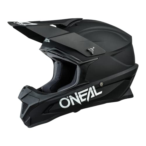 O'NEAL | Motocross-Helm | MX Enduro Motorrad | ABS-Schale, , Lüftungsöffnungen für optimale Belüftung und Kühlung | 1SRS Helmet Solid | Erwachsene | Schwarz | Größe XL von O'NEAL