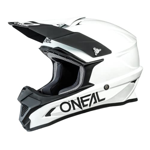 O'NEAL | Motocross-Helm | MX Enduro Motorrad | ABS-Schale, , Lüftungsöffnungen für optimale Belüftung und Kühlung | 1SRS Helmet Solid | Erwachsene | Weiß | Größe M von O'NEAL
