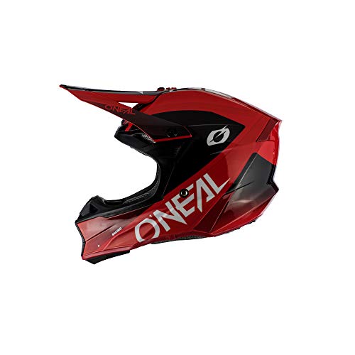 O'NEAL | Motocross-Helm | Motocross Enduro | 2 Außenschalen & 2 EPS für erhöhte Sicherheit, Leichte Fiberglas Außenschale | 10SRS Hyperlite Helmet Core | Erwachsene | Rot Schwarz | Größe S von O'NEAL