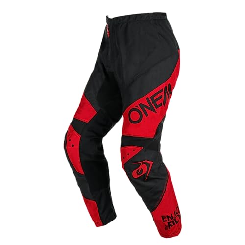 O'NEAL | Motocross-Hose | Enduro MX | Maximale Bewegungsfreiheit, Leichtes, Atmungsaktives und langlebiges Design | Pants Element Racewear V.24 | Erwachsene | Schwarz Rot | Größe 40 von O'NEAL