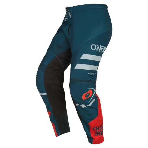 O'NEAL | Motocross-Hose | Enduro MX | Maximale Bewegungsfreiheit, Leichtes, Atmungsaktives und langlebiges Design | Pants Element Squadron V.22 | Erwachsene | Petrol Grau | Größe 34/50 von O'NEAL