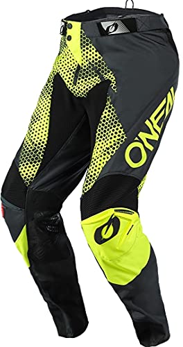 O'NEAL | Motocross-Hose | Enduro Motorrad | Strapazierfähige Denierstoffe, Mit großer Bewegungsfreiheit, Athletische Passform | Pants Mayhem Covert | Erwachsene | Charcoal Neon-Gelb | Größe 34/50 von O'NEAL
