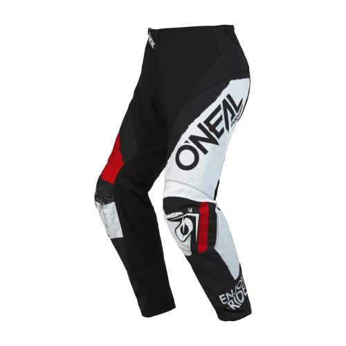 O'NEAL | Motocross-Hose | MTB Enduro MX | Bequeme lockere Passform für maximale Bewegungsfreiheit, Bündchenlose Hosenbeine | Element Pants Shocker V.23 | Erwachsene | Schwarz Rot | Größe 32/48 von O'NEAL