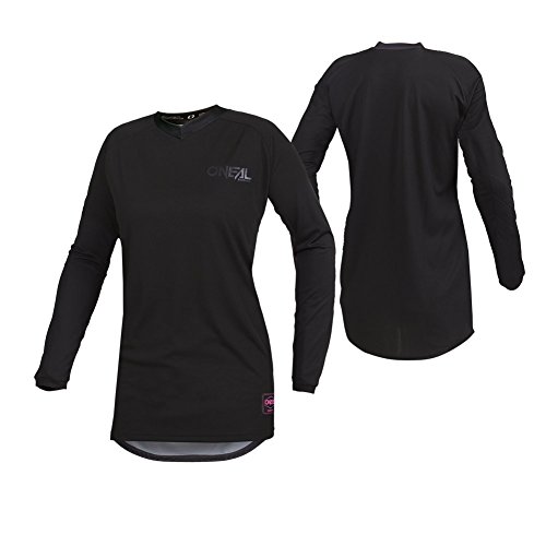 O'NEAL | Motocross-Shirt Langarm | MX MTB | Passform für mehr Bewegungsfreiheit, atmungsaktiv und feuchtigkeitstransportierend | Element Womens Jersey Classic Black | Erwachsene | Schwarz | Größe L von O'NEAL