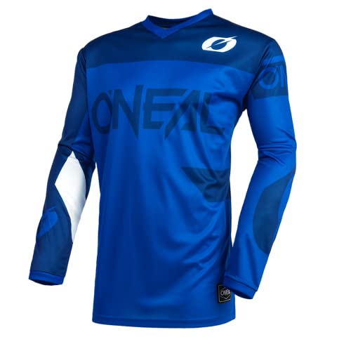 O'NEAL | Motocross-Trikot | Enduro MX | Atmungsaktives Material, Gepolsterter Ellbogenschutz, Passform für maximale Bewegungsfreiheit | Element Jersey Racewear | Erwachsene | Blau | Größe L von O'NEAL