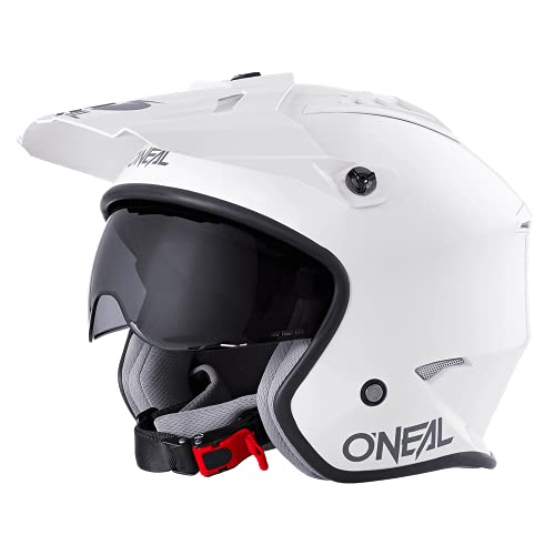 O'NEAL | Motorradhelm | Enduro Adventure Street |ABS-Schale, integrierte Sonnenblende | Volt Helmet SOLID | Erwachsene | Weiß | Größe M von O'NEAL